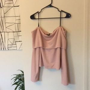 Pink shoulder sweater